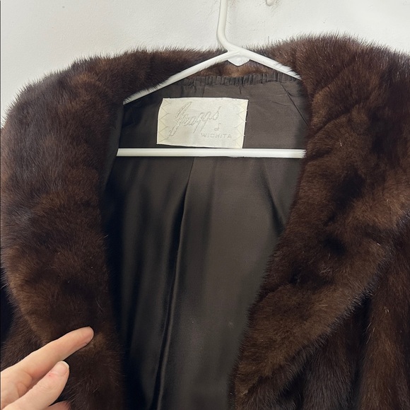 Vintage Graggs Mahogany Mink Real Fur Coat Pristine Shape - Picture 6 of 7
